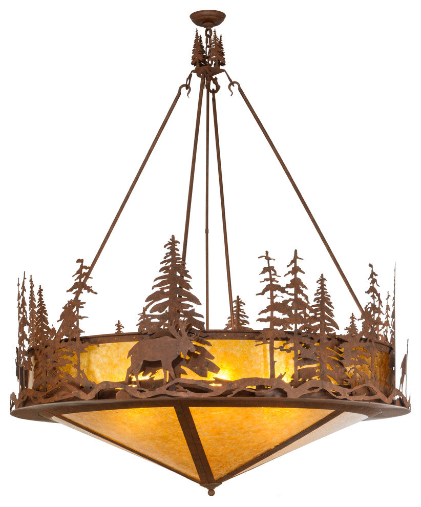 54" W Moose at Dusk Inverted Pendant