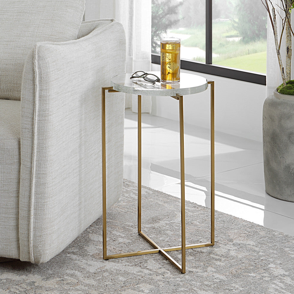 Star-crossed Glass Accent Table