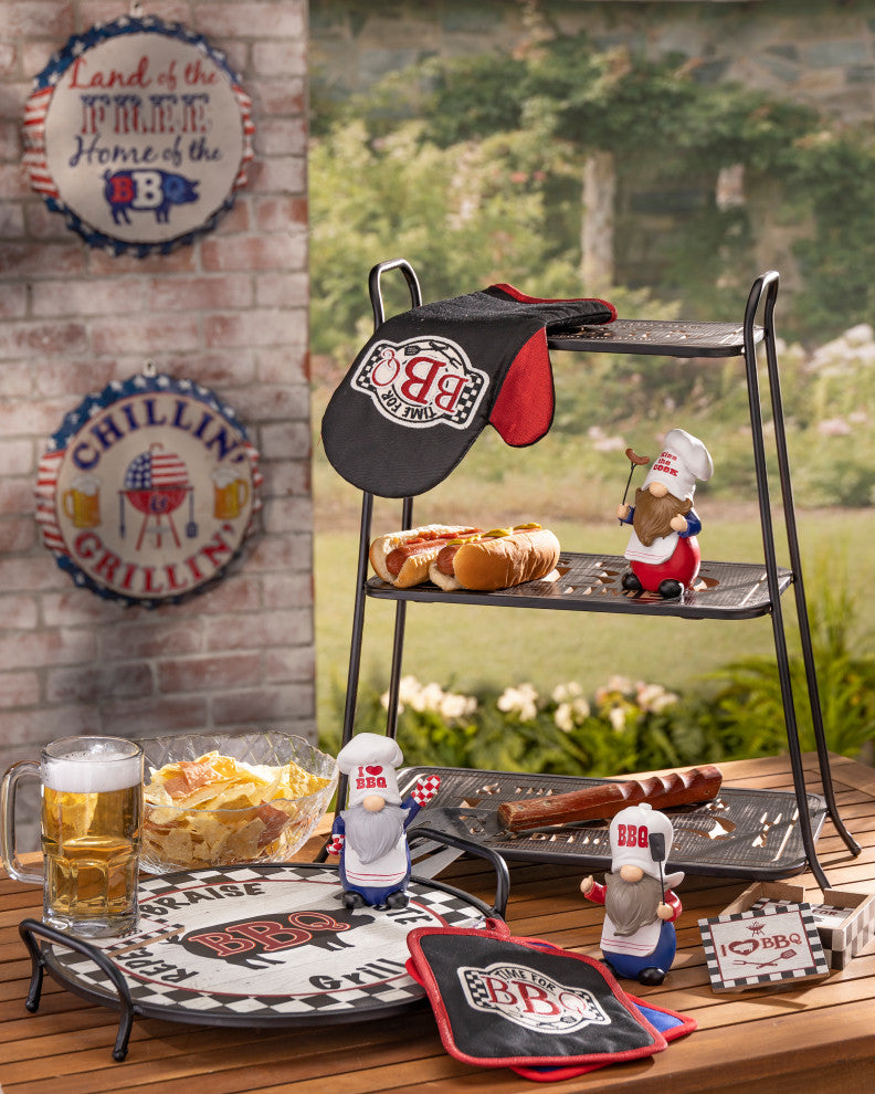 Set of 3, 16.5"Americana BBQ Bottle Tops