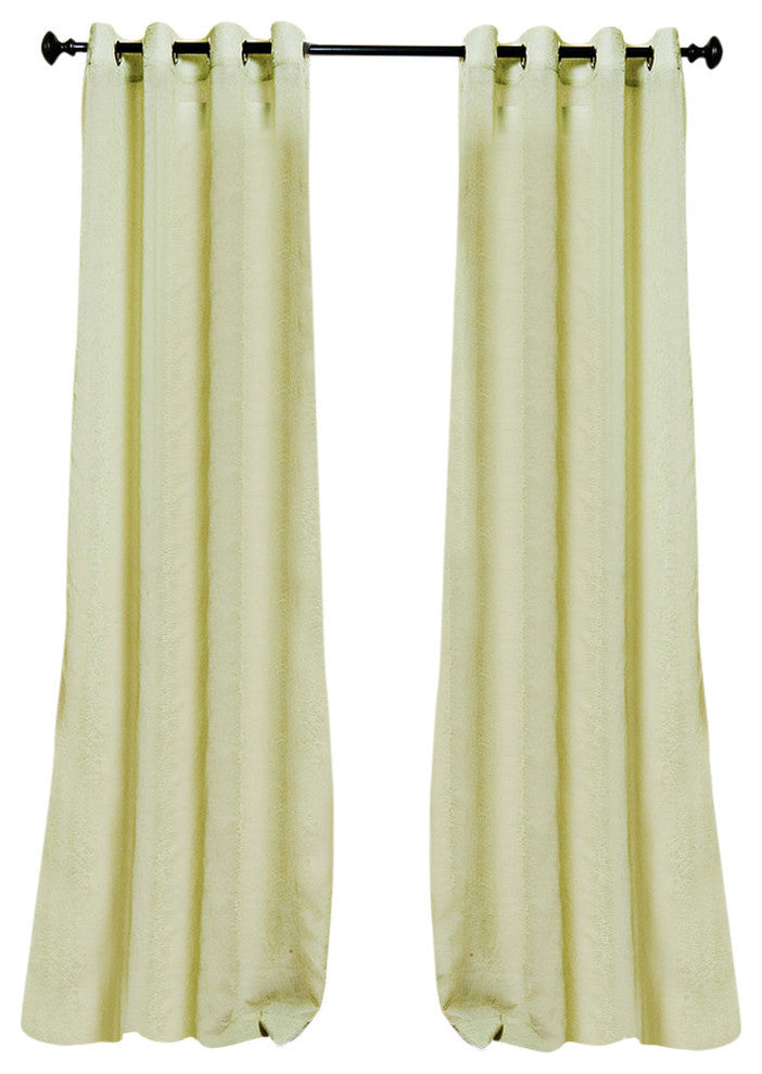 Crushed Voil Sheer Grommet Top Curtain, Lime