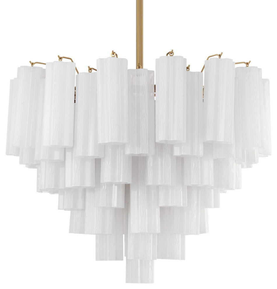 Crystorama Lighting Group ADD-312-WH Addis 12 Light 27"W - Aged Brass