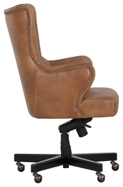 Hubert Office Chair, Tobacco Tan