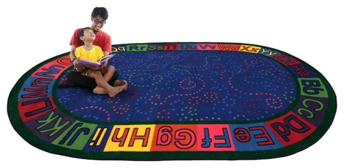 Alpha Dots Circletime  Abc Rug