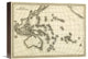 "Map of Oceanica, 1839" Canvas Giclee by Samuel Augustus Mitchell, 16"x12"