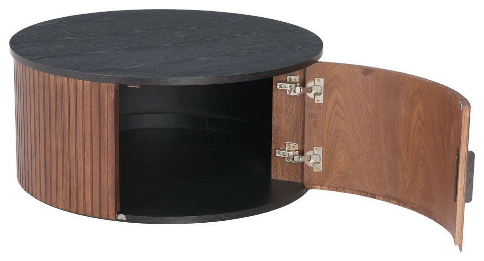 Nejaus Black And Walnut Coffee Table