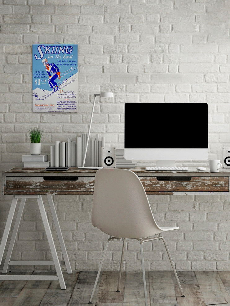 "Skiing in the East" Painting Print on Wrapped Canvas, 40"x60"