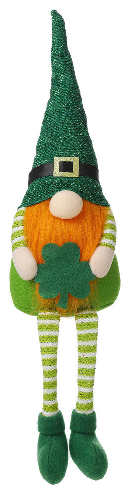 28.25'' Fabric St. Patrick's Gnome Shelf Sitter With Dangling Legs