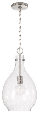 HomePlace Lighting Brentwood 1-Light Pendant 349011BN Brushed Nickel