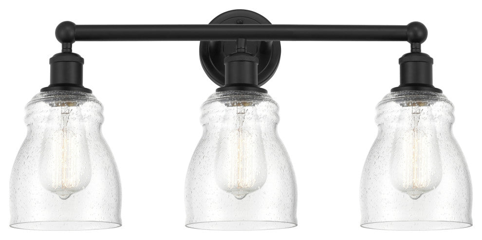 Innovations 616-3W-BK-G394 Ellery 3 Light Bath Vanity Light, Matte Black