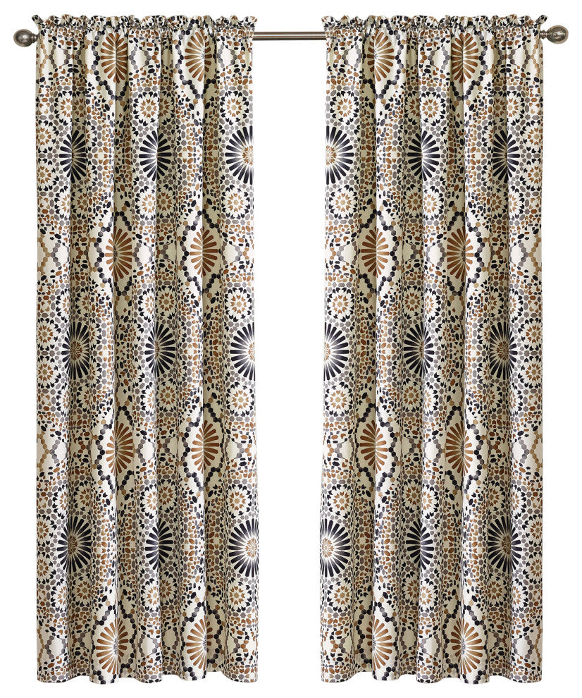 Tradewinds 2 Piece Curtain Set, Multi, 60"x84"
