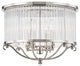 Glass No.1, 4-Light Semi-Flush With Clear Crystal Shade, Polished Nickel