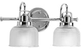 Archie Collection 2-Light Bath Light, Polished Chrome