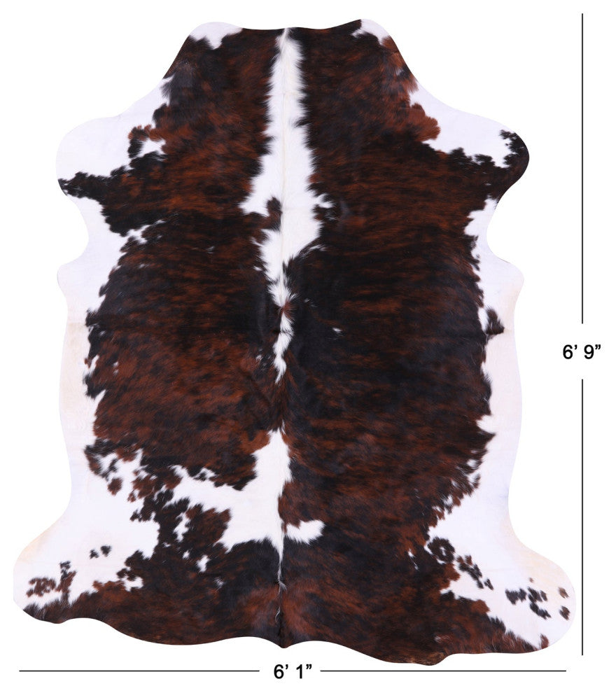 6' 9" X 6' 1" Natural Cowhide Rug C2422