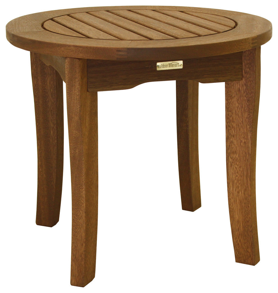 Round Eucalyptus End Table