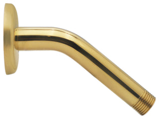 6" Shower Arm In Polished Brass, Polished Brass