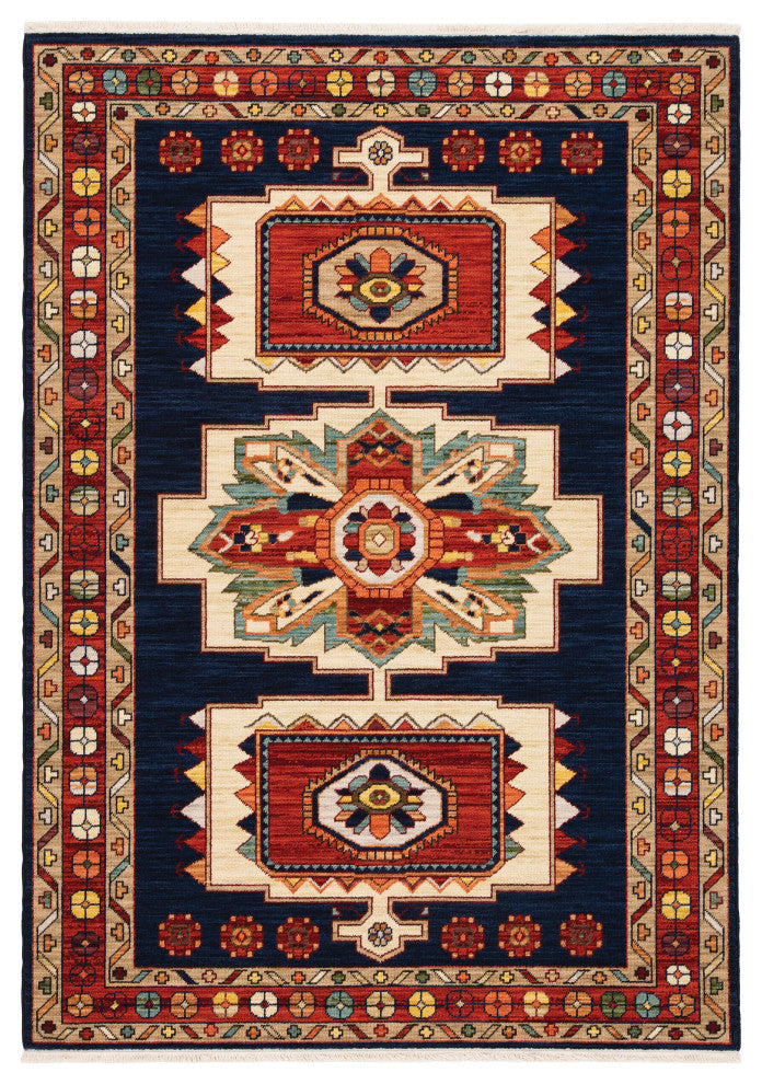 Oriental Weavers Lilihan Indoor Rug Blue/ Red 6'7" X 9'6"