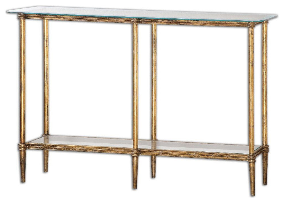 Uttermost Elenio 54 x 32" Glass Console Table
