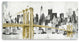 60" NYC Golden Bridge Skyline Canvas Wall Art