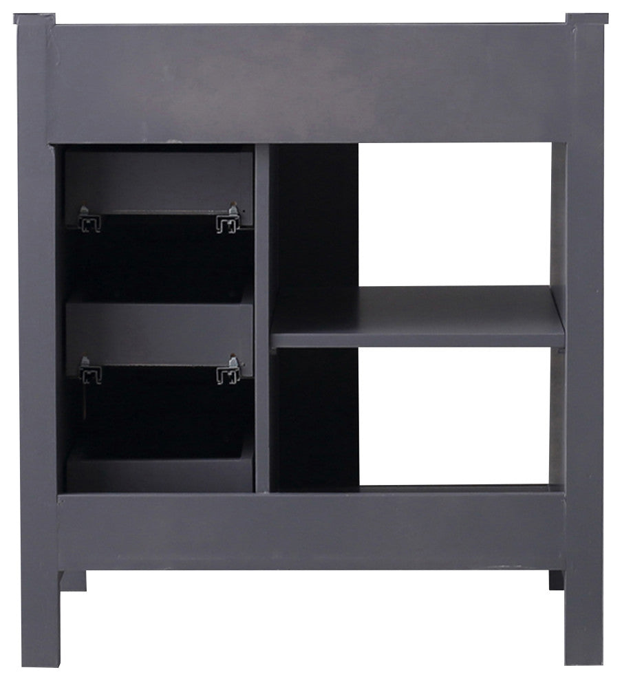 Marsyas 30" Dark Gray Bathroom Organiser Bath Storage Vintage Vanity Cabinet