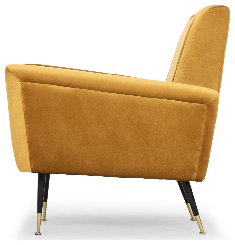 Victor Mustard Fabric Occasional Chair