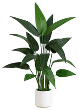 43in. Artificial Sky Bird Tree, White Decorative Planter