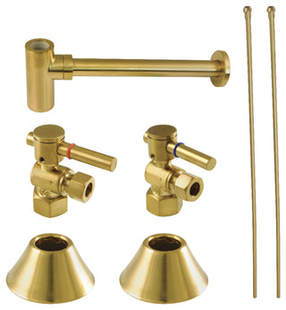 Plumbing Sink Trim Kit, Bottle Trap, Brushed Brass