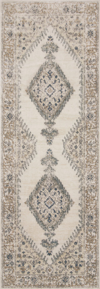 Teagan TEA-02 Area Rug, Oatmeal/Ivory, 2'8"x13'