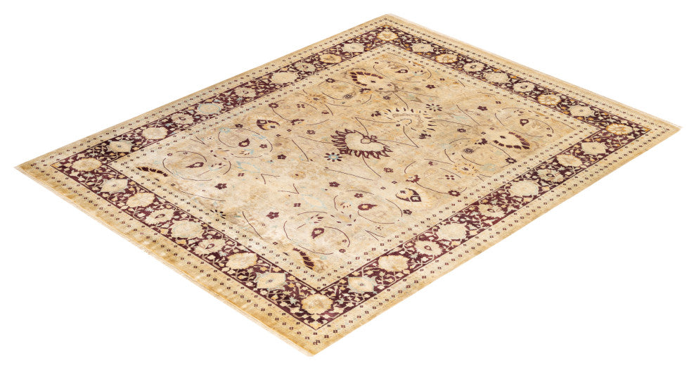 Mogul, One-of-a-Kind Hand-Knotted Area Rug, Ivory, 8' 2" x 10' 3"