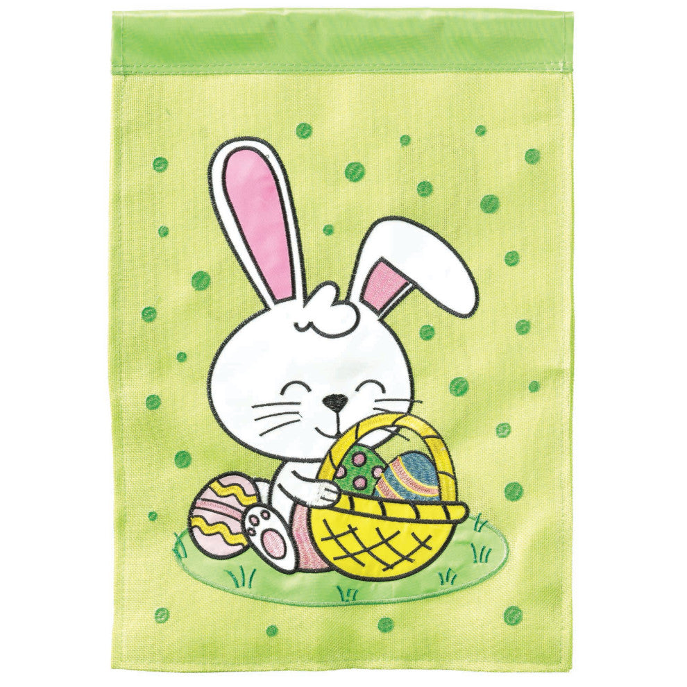 Easter Bunny Flag, Burlap, Garden