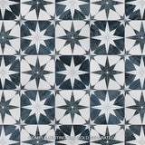 Cassis Stella Porcelain Floor and Wall Tile, Black Night