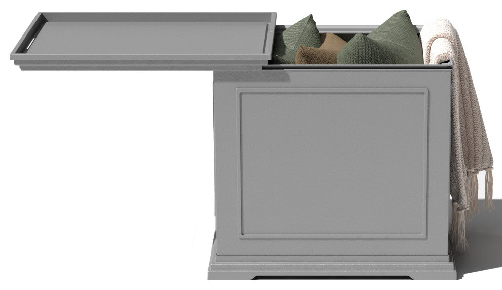 Veradek Brixton Tray Table, Grey, 22 Inch, 1 Pack