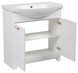 Modern Free standing Bathroom Vanity | Classic White Matt 32"-Omega R  24"