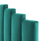Headboard, Full Queen Size, Velvet, Teal Blue, Modern Contemporary, Bedroom