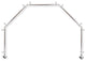 Florence 13/16" 5-Sided Bay Window Curtain Rod, Satin Nickel