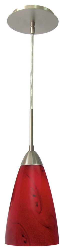 Art Glass 1-Light Mini Pendant, Nova Glass