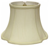 19" Ivory Reversed Oval Monay Shantung Lampshade