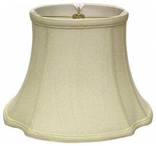 19" Ivory Reversed Oval Monay Shantung Lampshade