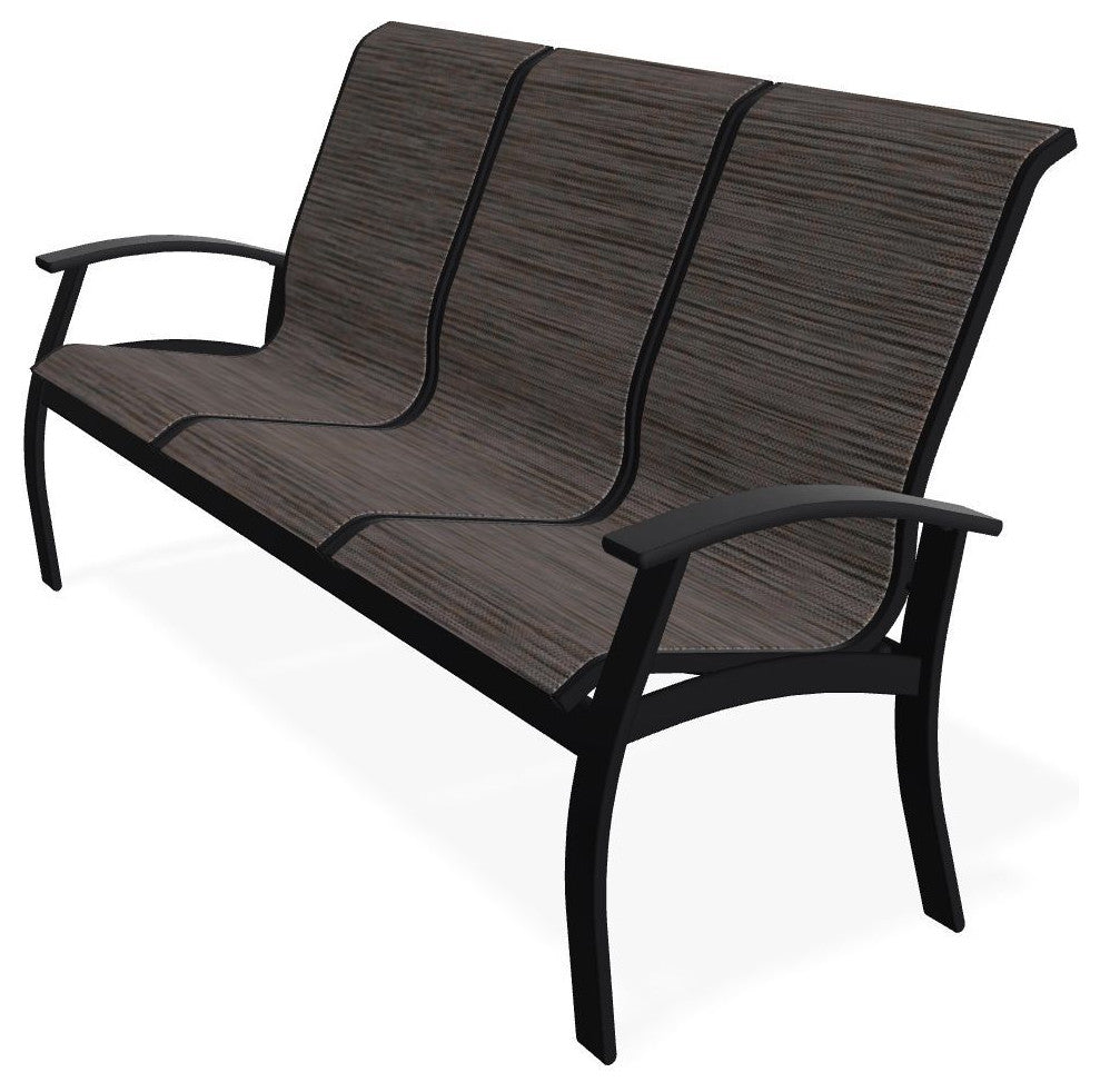 Belle Isle Sling 3-Seat Outdoor Sofa, James/Black