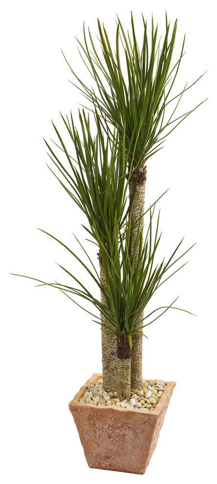 Nearly Natural 5" Yucca Artificial Tree in Terra Cotta Planter