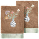 Linum Home Textiles 100% Turkish Cotton STELLA 2PC Embellished Hand Towel Set