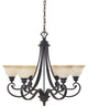Barcelona 6-Light Chandelier, Natural Iron