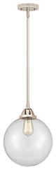 Beacon Mini Pendant, Polished Nickel, Clear, Clear