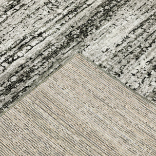 Aegina Shadows Ash/Charcoal Area Rug , 2'6"x12'