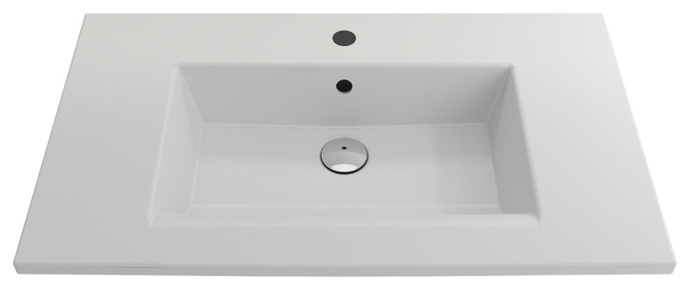 BOCCHI 1113-002-0126 Ravenna 32.25 Wall-Mounted with Overflow In Matte White