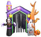 8.5' Tall Halloween Inflatable Haunted House Skeleton Ghost and Tombstone
