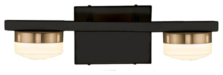Puck 4-Light LED Bath Bar FSN-8992-OPAL-MBBR, Matte Black