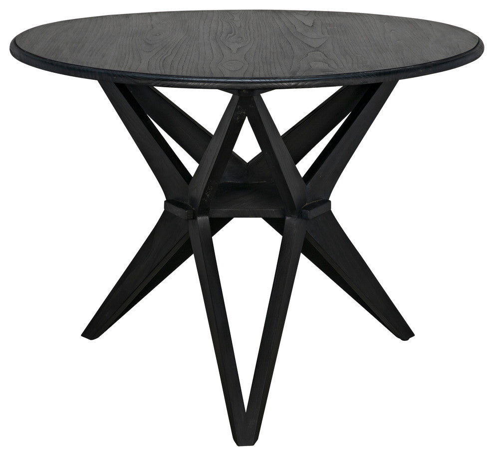 Victor Dining Table, Charcoal Black