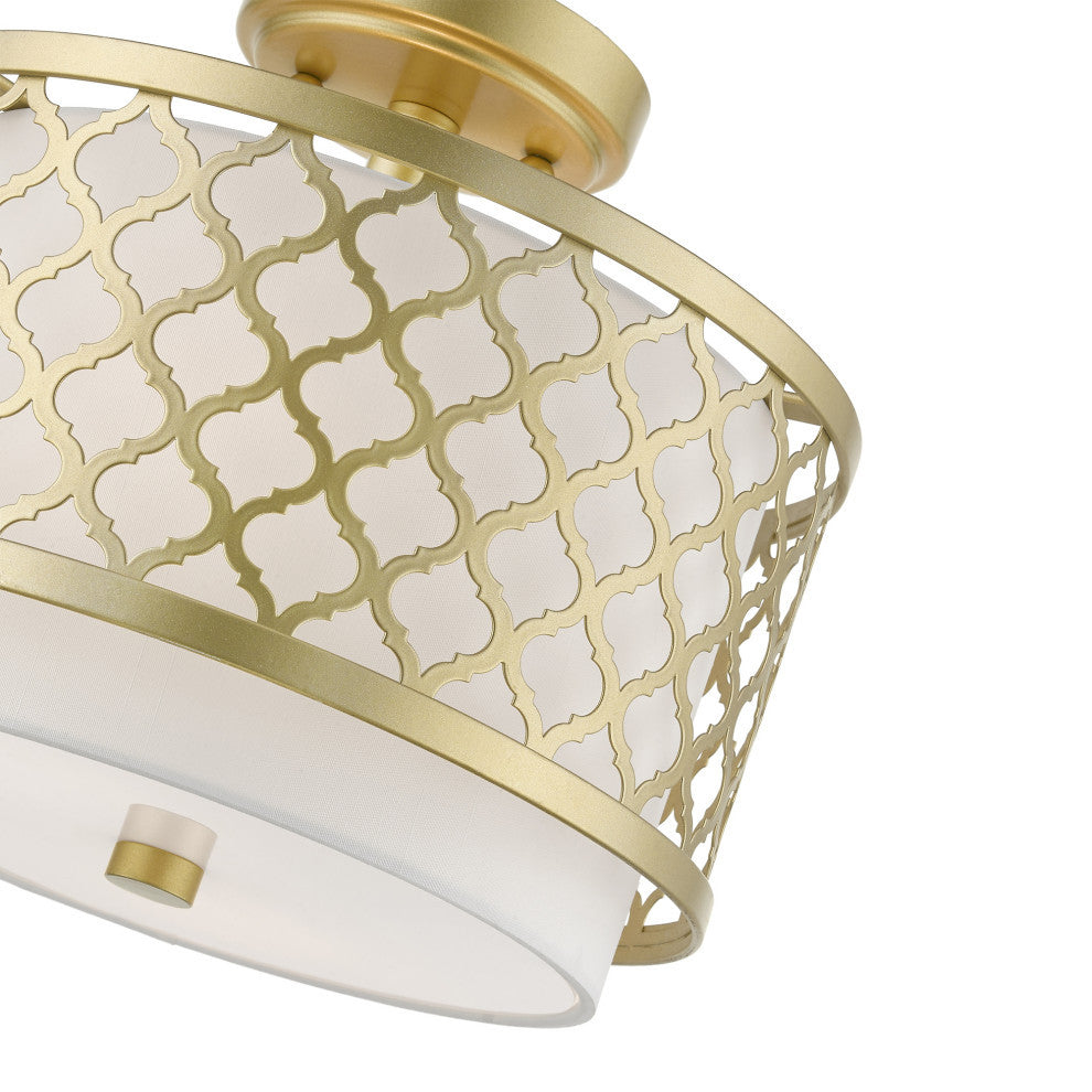Arabesque 2 Light Soft Gold Small Semi-Flush