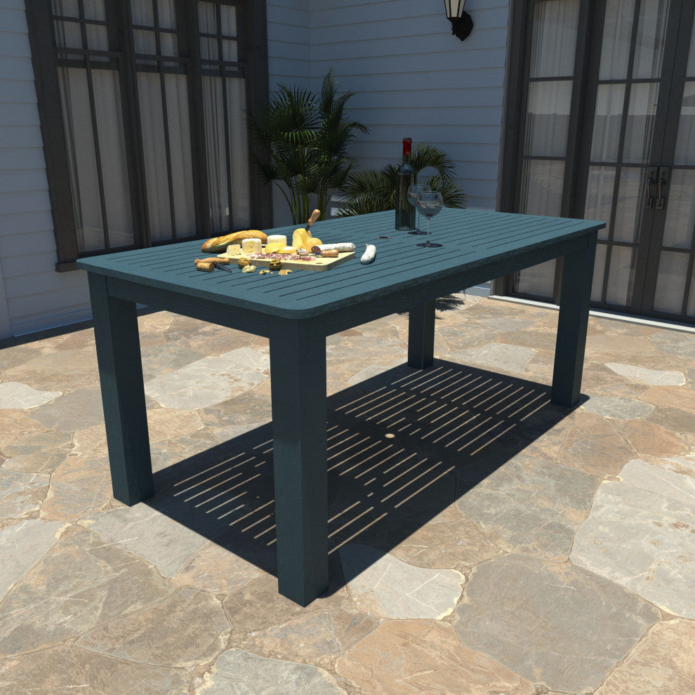 Rectangular 42x84 Counter Table, Weathered Acorn, Nantucket Blue