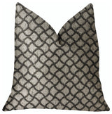 Galactic Ringlet Brown and Beige Luxury Throw Pillow, 22"x22"